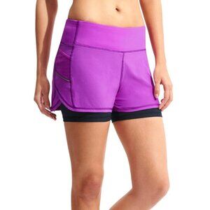 Athleta Ready Set 2 in 1 Short 4" Running - Jazzy Purple/Navy - Womens Size XS